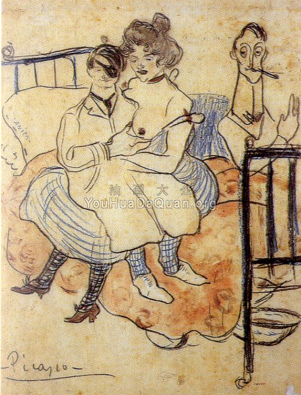 马窦、安格尔费迪南和安妮塔 - 巴勃罗·毕加索